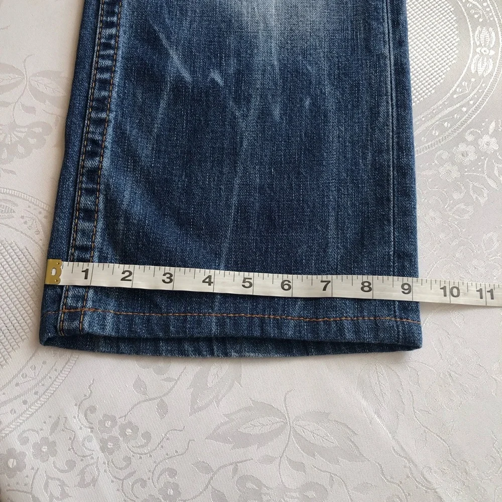 True Religion Men’s Size 34 Section Flap Regular Straight Blue Denim Jeans Pants